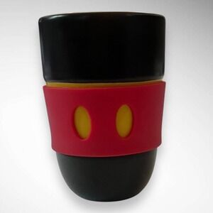 DISNEY PARKS Mickey Mouse Black and Red Cup/Mug With Silicone‎ Grip | EUC